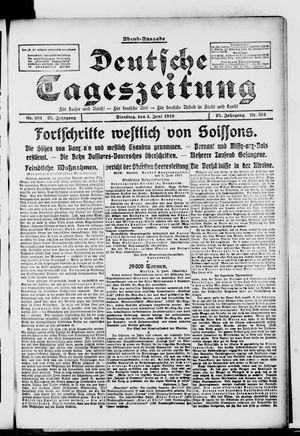 Deutsche Tageszeitung on Jun 4, 1918