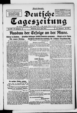 Deutsche Tageszeitung vom 05.06.1918