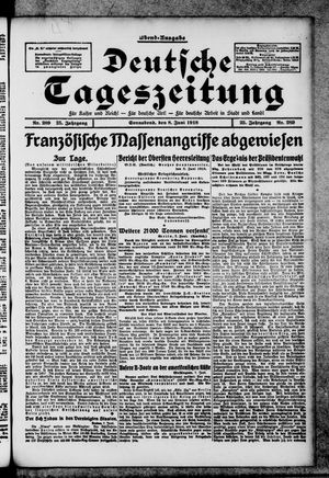 Deutsche Tageszeitung vom 08.06.1918