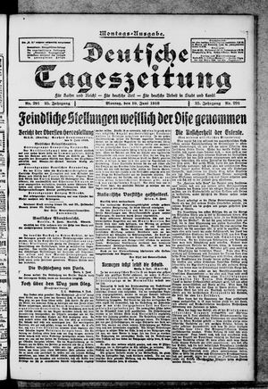 Deutsche Tageszeitung on Jun 10, 1918