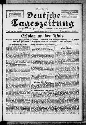 Deutsche Tageszeitung on Jun 10, 1918