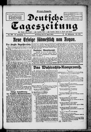 Deutsche Tageszeitung vom 11.06.1918