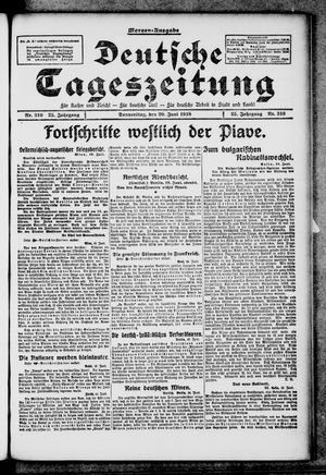 Deutsche Tageszeitung vom 20.06.1918