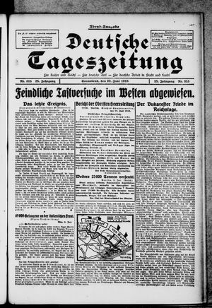 Deutsche Tageszeitung vom 22.06.1918