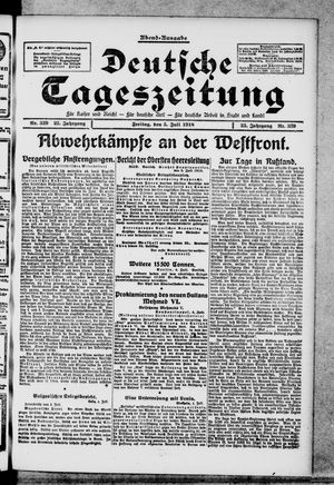 Deutsche Tageszeitung on Jul 5, 1918