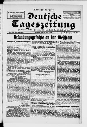 Deutsche Tageszeitung on Jul 15, 1918