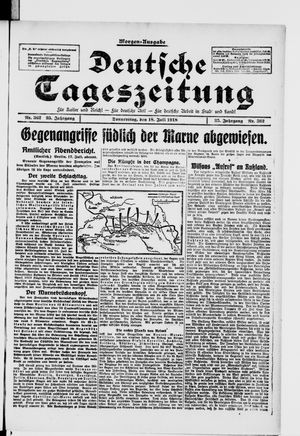Deutsche Tageszeitung on Jul 18, 1918