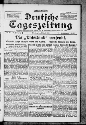 Deutsche Tageszeitung vom 23.07.1918