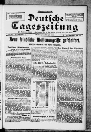 Deutsche Tageszeitung vom 24.07.1918