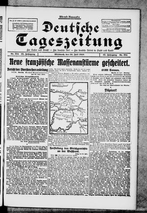 Deutsche Tageszeitung vom 24.07.1918