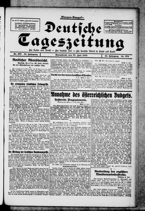 Deutsche Tageszeitung vom 27.07.1918
