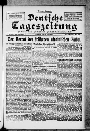 Deutsche Tageszeitung vom 28.07.1918