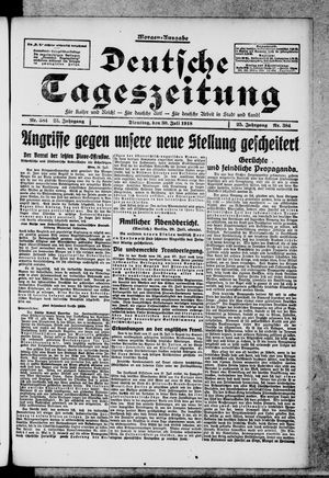 Deutsche Tageszeitung vom 30.07.1918