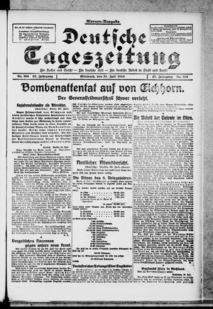 Deutsche Tageszeitung vom 31.07.1918