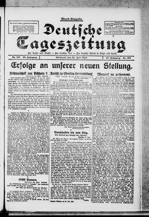 Deutsche Tageszeitung vom 31.07.1918