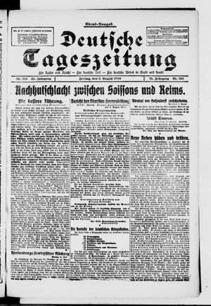 Deutsche Tageszeitung vom 02.08.1918