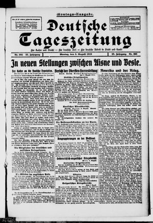 Deutsche Tageszeitung vom 05.08.1918