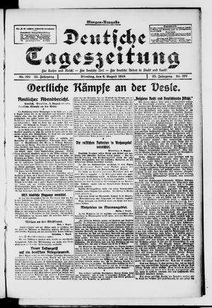 Deutsche Tageszeitung vom 06.08.1918