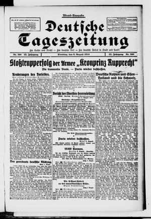 Deutsche Tageszeitung vom 06.08.1918
