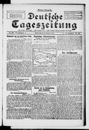Deutsche Tageszeitung vom 07.08.1918