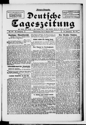 Deutsche Tageszeitung vom 08.08.1918