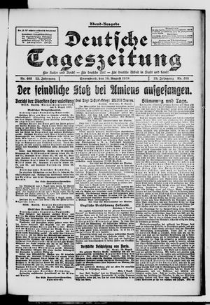 Deutsche Tageszeitung vom 10.08.1918