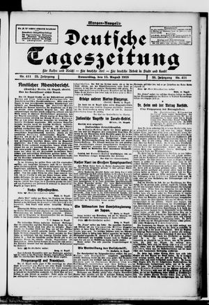 Deutsche Tageszeitung vom 15.08.1918