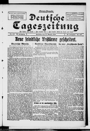 Deutsche Tageszeitung vom 18.08.1918