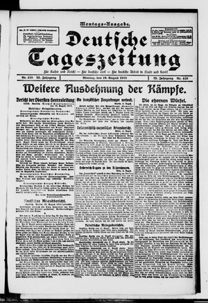 Deutsche Tageszeitung vom 19.08.1918