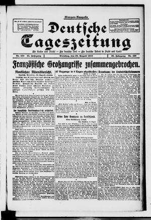Deutsche Tageszeitung vom 20.08.1918