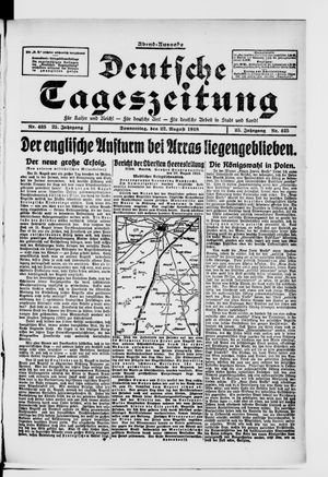 Deutsche Tageszeitung vom 22.08.1918
