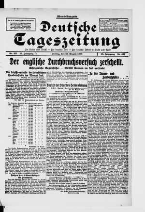 Deutsche Tageszeitung vom 23.08.1918