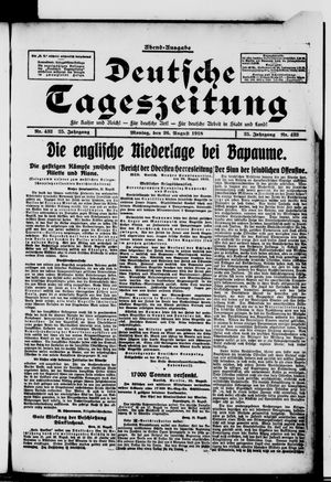 Deutsche Tageszeitung on Aug 26, 1918