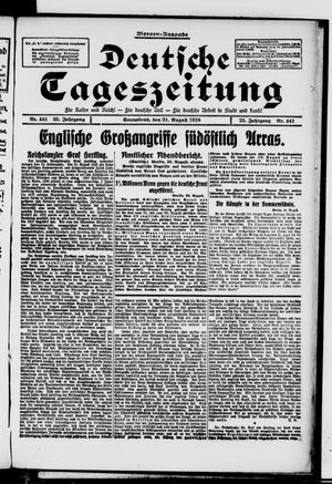 Deutsche Tageszeitung vom 31.08.1918