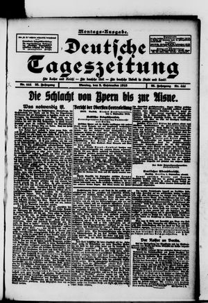 Deutsche Tageszeitung vom 02.09.1918