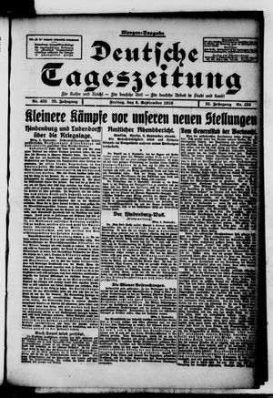 Deutsche Tageszeitung vom 06.09.1918