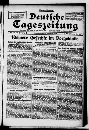 Deutsche Tageszeitung vom 07.09.1918