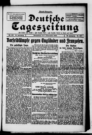 Deutsche Tageszeitung vom 07.09.1918