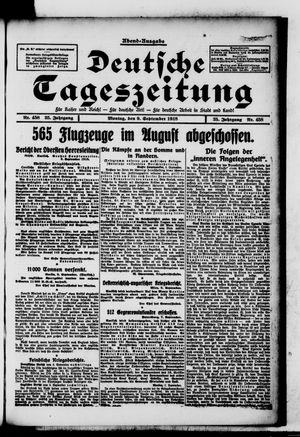 Deutsche Tageszeitung vom 09.09.1918