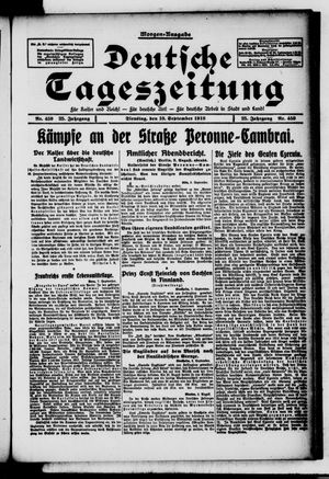 Deutsche Tageszeitung vom 10.09.1918