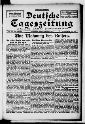 Deutsche Tageszeitung vom 12.09.1918