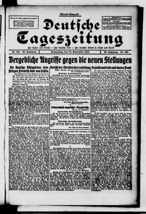 Deutsche Tageszeitung vom 12.09.1918