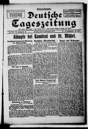 Deutsche Tageszeitung vom 13.09.1918