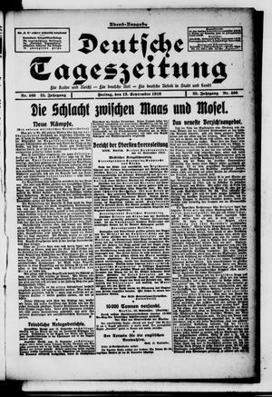 Deutsche Tageszeitung vom 13.09.1918