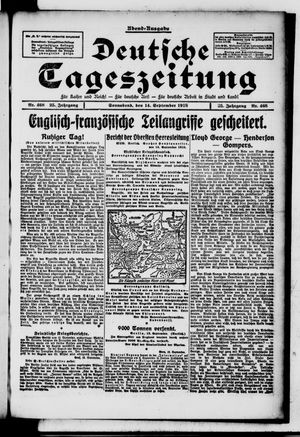 Deutsche Tageszeitung vom 14.09.1918