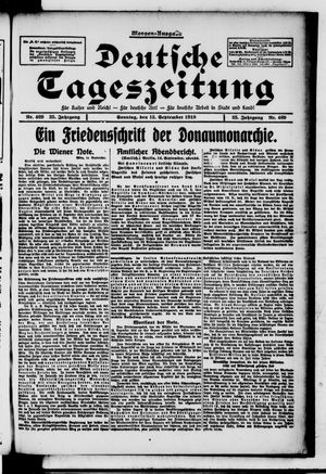 Deutsche Tageszeitung vom 15.09.1918