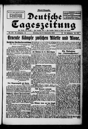 Deutsche Tageszeitung vom 17.09.1918