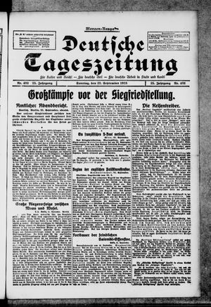 Deutsche Tageszeitung vom 22.09.1918