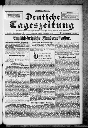 Deutsche Tageszeitung vom 29.09.1918