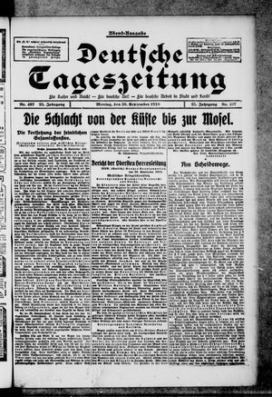Deutsche Tageszeitung vom 30.09.1918